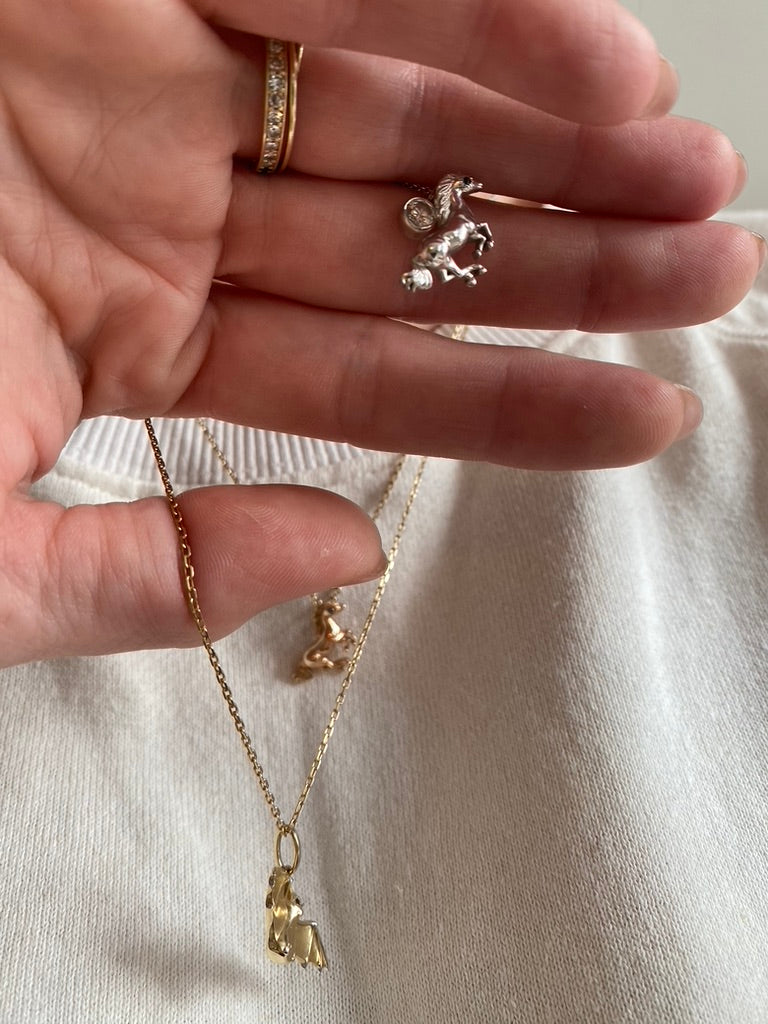 Ramblin' Stallion, The Charm in Sterling Silver