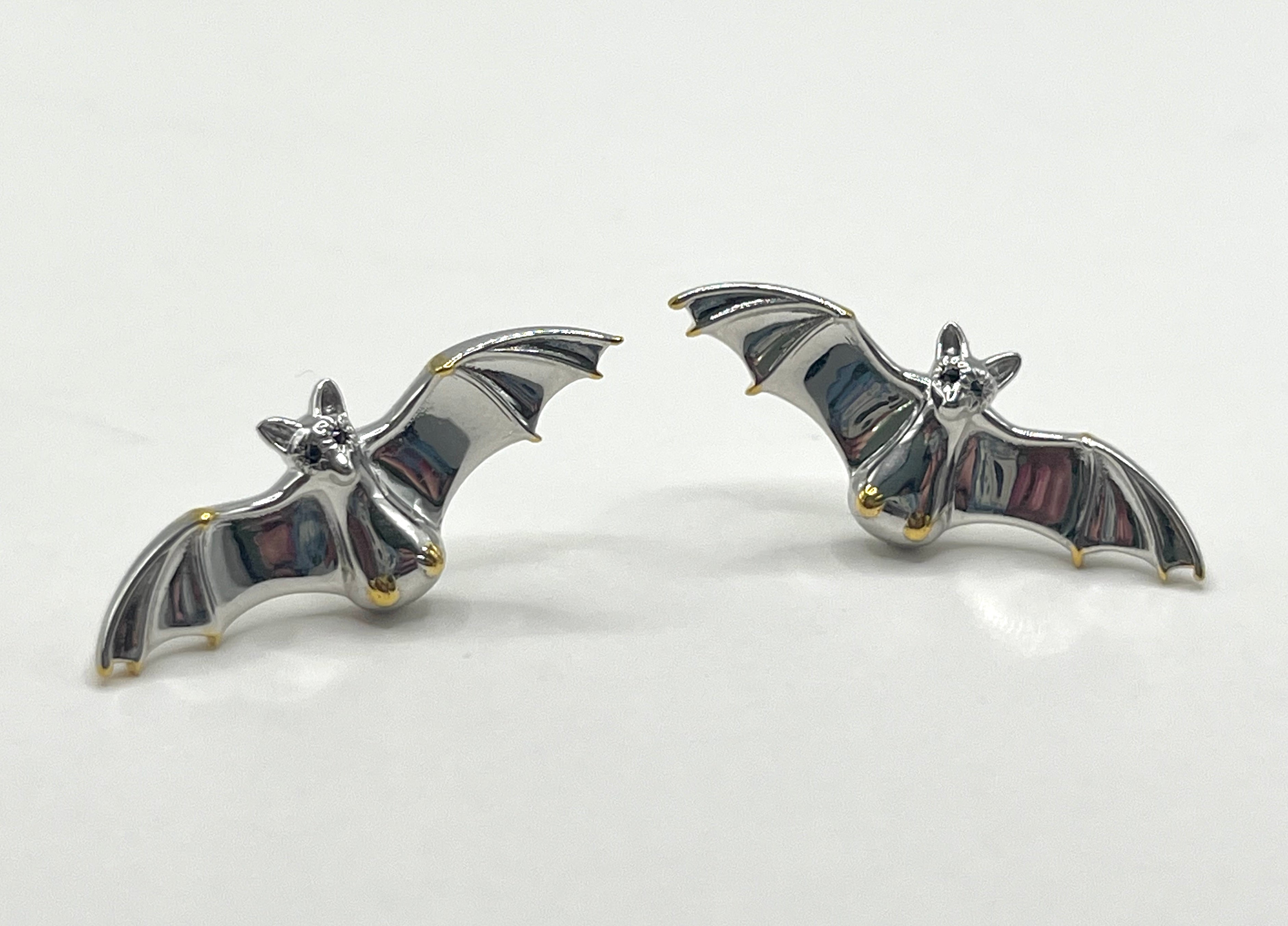 Batty and Clyde Studs, Silver