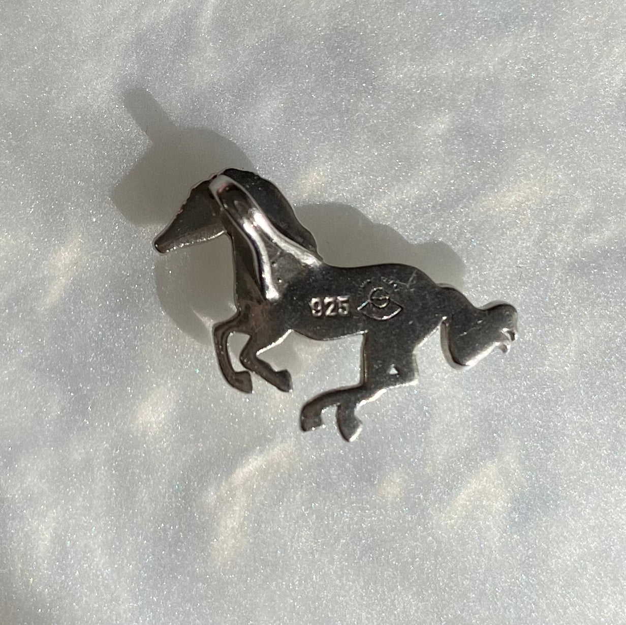Ramblin' Stallion, The Charm in Sterling Silver