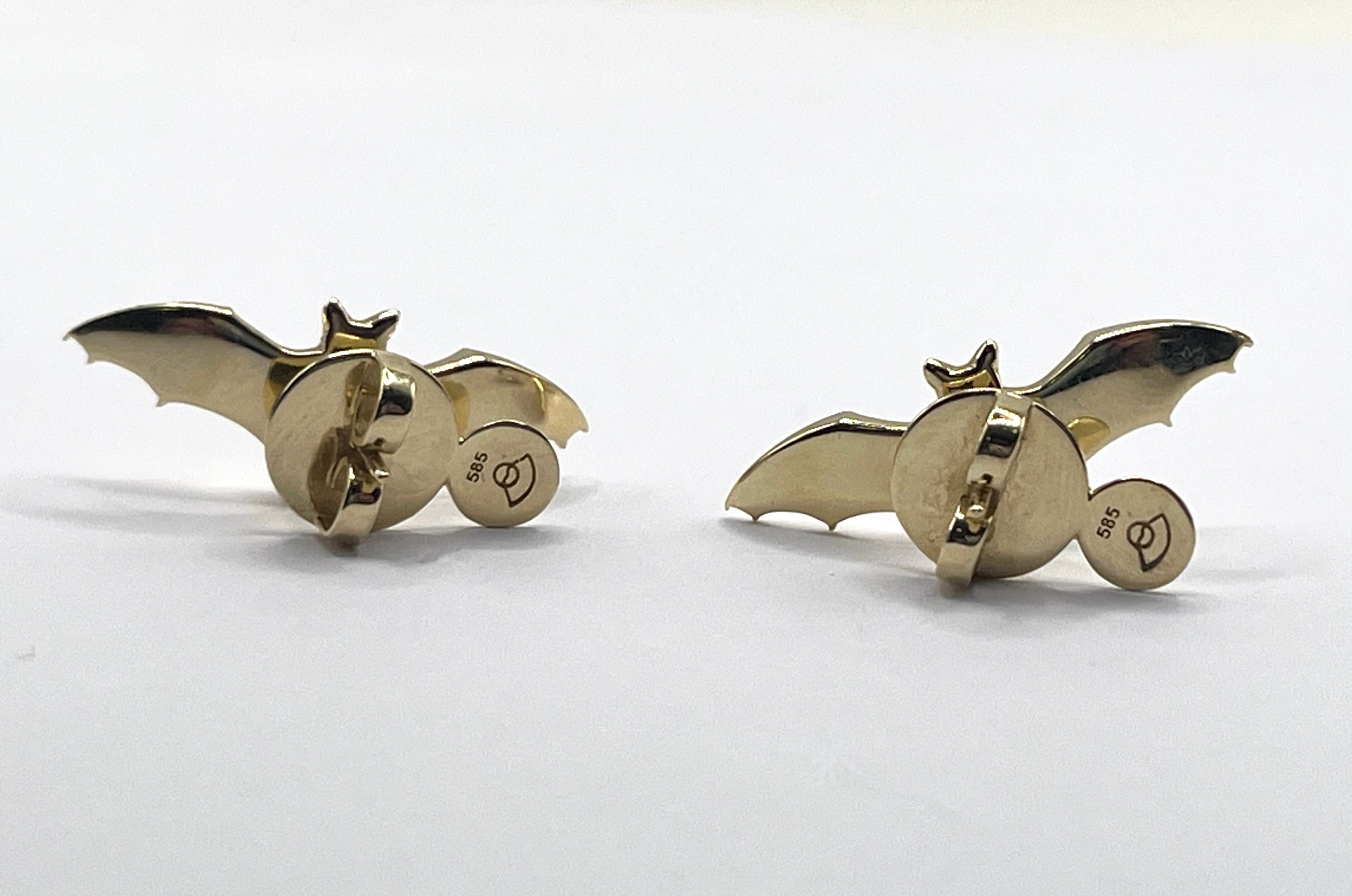 Batty and Clyde Studs in 14K Gold