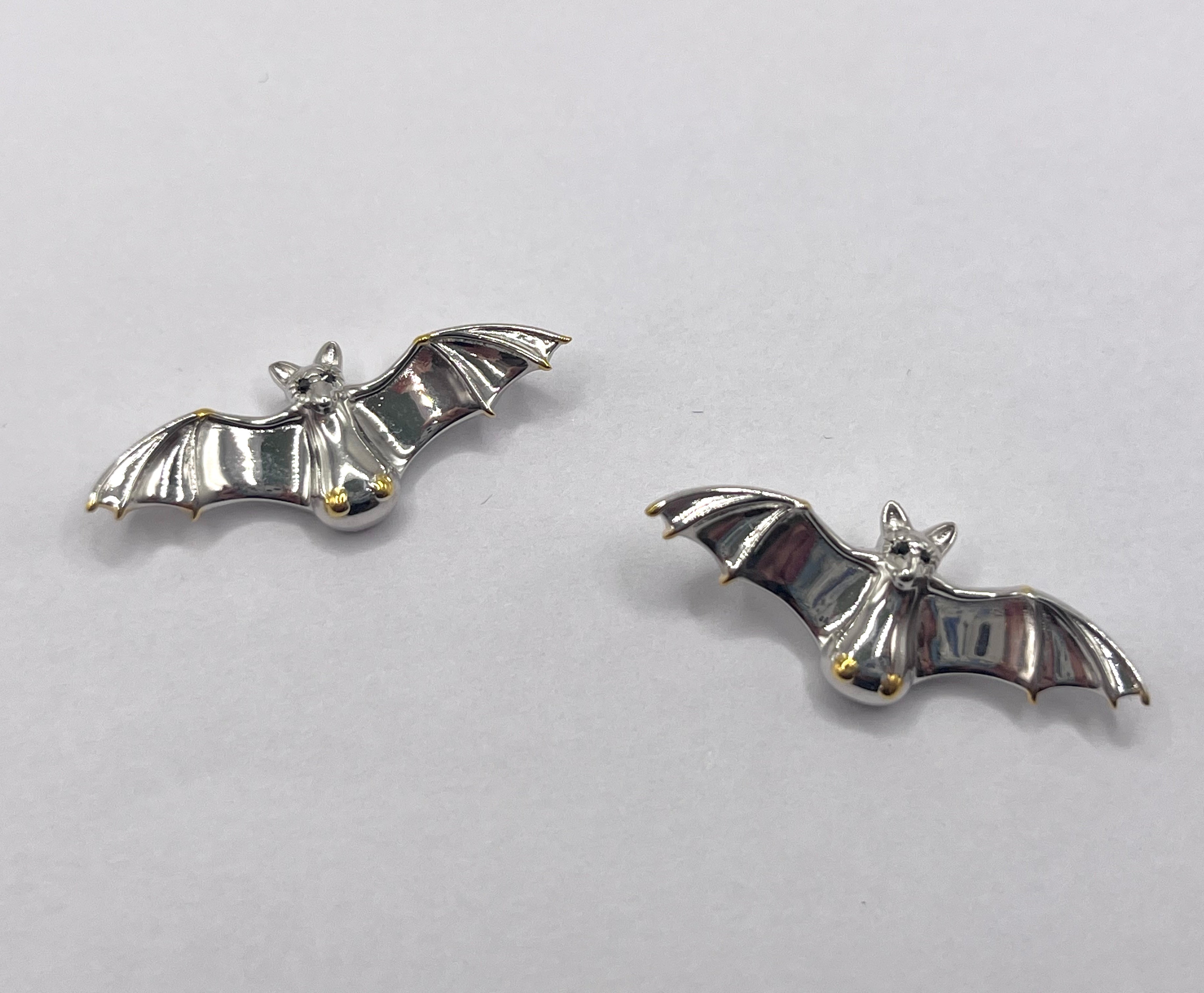 Batty and Clyde Studs, Silver