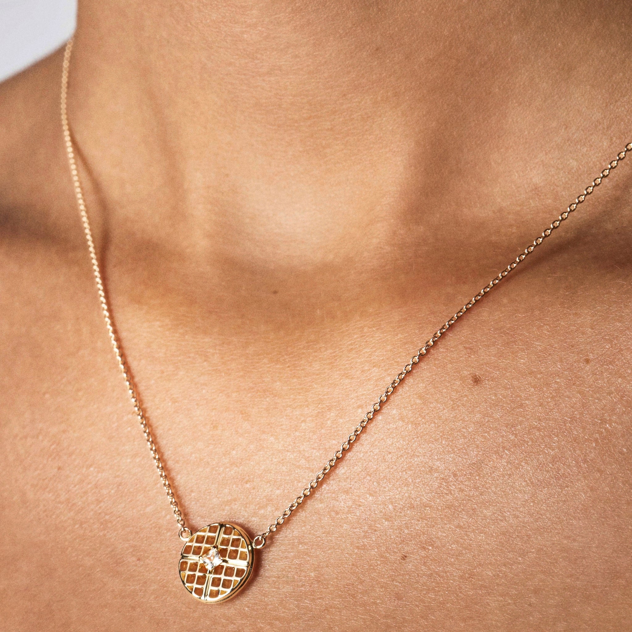Butter on a Hot Waffle Necklace